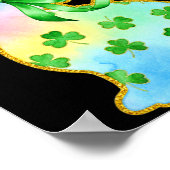 A Rainbow Rabbit With Green Bow And Shamrock St Pa Poster (Hoek)