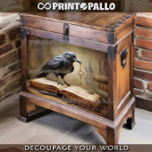 A raven and the key to knowledge tissuepapier