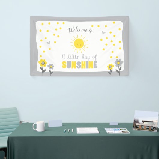 A Ray of Sunshine Baby shower Achtergrond Banner S (Beurs)