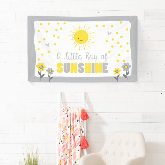 A Ray of Sunshine Baby shower Achtergrond Banner S (Insitu)
