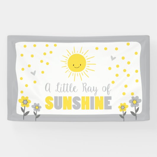 A Ray of Sunshine Baby shower Achtergrond Banner S (Horizontaal)