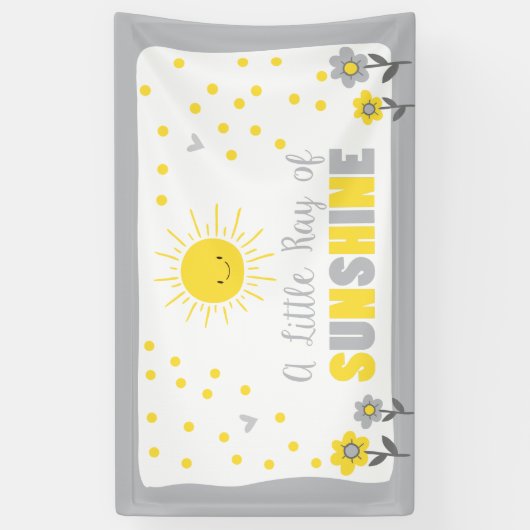 A Ray of Sunshine Baby shower Achtergrond Banner S (Verticaal)