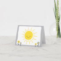 A Ray of Sunshine Baby shower Dank u kaart