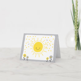A Ray of Sunshine Baby shower Dank u kaart