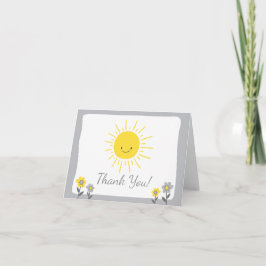 A Ray of Sunshine Baby shower Dank u kaart