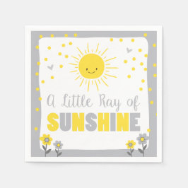A Ray of Sunshine Baby shower Papier Servet Zon