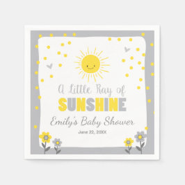 A Ray of Sunshine Baby shower Papier Servet Zon