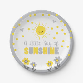 A Ray of Sunshine Baby shower Papieren Borden Zome Bordje