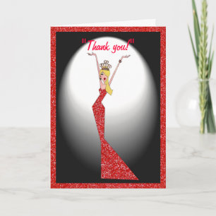 "A Red Carpet Diva" Bedankkaart