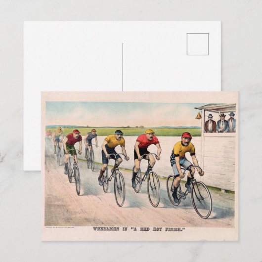 A Red Hot Finish, 1894 Briefkaart (Voorkant / Achterkant)