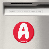 A Red Refrigerator Magnet (Insitu (Vaatwasser))