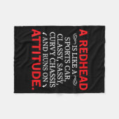 A Redhead Is Like A Srts Car Cly Sy Curvy Chis  Fleece Deken (Voorkant (Horizontaal))