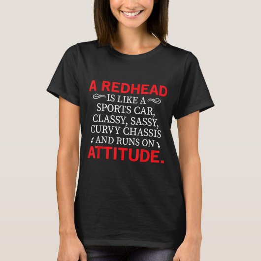 A Redhead Is Like A Srts Car Cly Sy Curvy Chis  T-shirt (Voorkant)