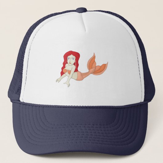A Redhead Mermaid Trucker Pet (Voorkant)