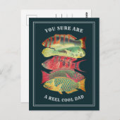A Reel Cool Dad Barrier Reef Fish | Donker Briefkaart (Voorkant / Achterkant)