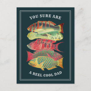  A Reel Cool Dad Barrier Reef Fish   Donker Briefkaart
