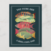 A Reel Cool Dad Barrier Reef Fish | Donker Briefkaart (Voorkant)