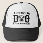 A rescue Dog Steal My Heart Dog Lover Design Trucker Pet (Voorkant)