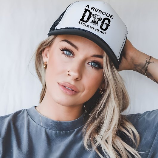 A rescue Dog Steal My Heart Dog Lover Design Trucker Pet