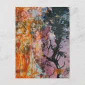 A Retro Tree Mixed Media Collage  Briefkaart (Voorkant)