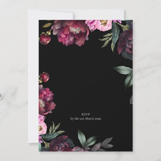 A Rich Bouquet Wedding Invitation Kaart (Achterkant)