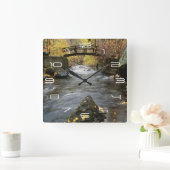 A River Running Through American Fork Canyon Vierkante Klok (Huis)