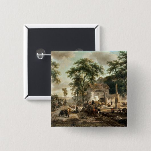 A Road Vierkante Button 5,1 Cm (Voorkant /achterkant)