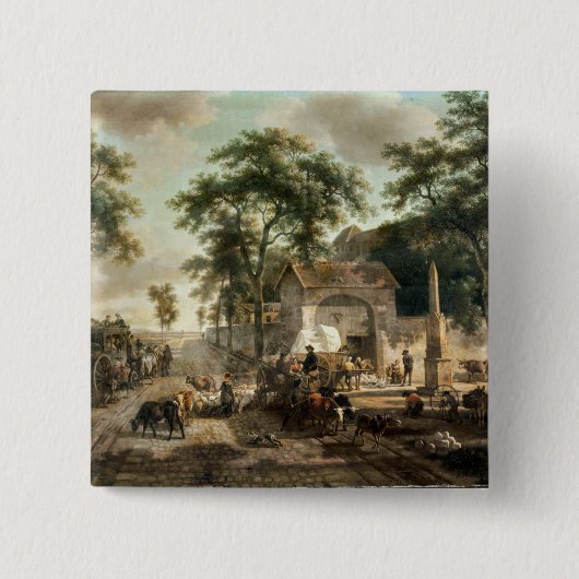 A Road Vierkante Button 5,1 Cm (Voorkant)