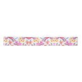 A roll of decorative ribbon with a floral pattern satijnen lint (Voorkant)