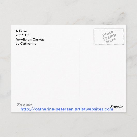 A ROOS BRIEFKAART (Achterkant)