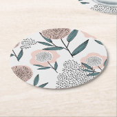 A ROOS RONDE KARTONNEN ONDERZETTER (Gebogen)