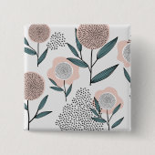 A ROOS VIERKANTE BUTTON 5,1 CM (Voorkant)