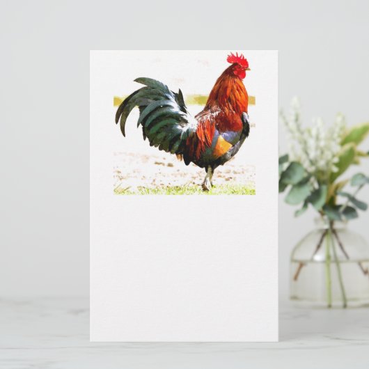 A Rooster Briefpapier (Staand voorkant)