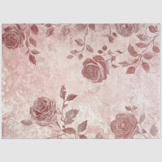 A Rose and Lace Serie Ontwerp #10 Tissuepapier (Voorkant)