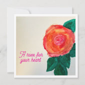 A Rose For Your Heart Kaart (Voorkant)