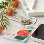 A Rose For Your Heart Sleutelhanger (Voorkant Rechts)