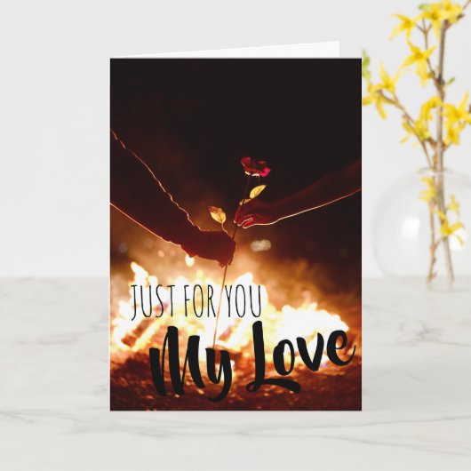 A Rose Just For You Kaart (Gele Bloem)