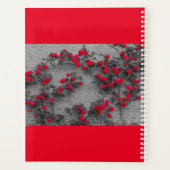 a roses climb on a brick wall on planner (Achterkant)