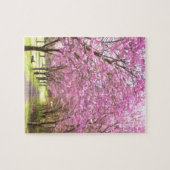 a row of cherry blossom trees legpuzzel (Horizontaal)