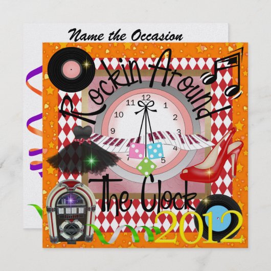 A Royally Rockin 'New Year's Eve Party - SRF Kaart (Voorkant / Achterkant)