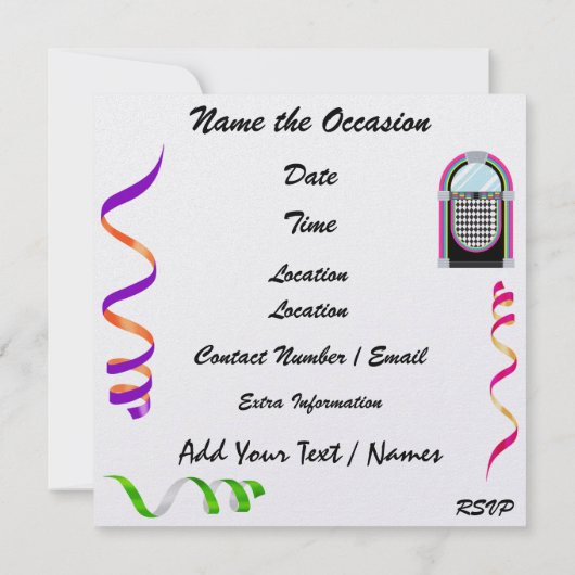 A Royally Rockin 'New Year's Eve Party - SRF Kaart (Achterkant)