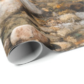 A running stream river with clear water flowing wi cadeaupapier (Rol Hoek)