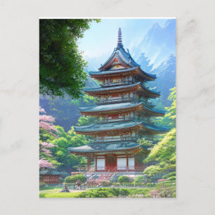 A Rustic Pagoda Briefkaart
