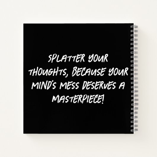 A safe space for mental explosions. notitieboek (Achterkant)