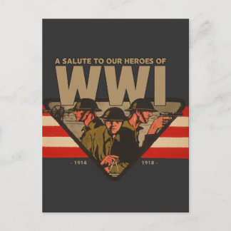 A Salute To Our Heroes of WWI Briefkaart
