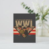 A Salute To Our Heroes of WWI  Briefkaart (Staand voorkant)