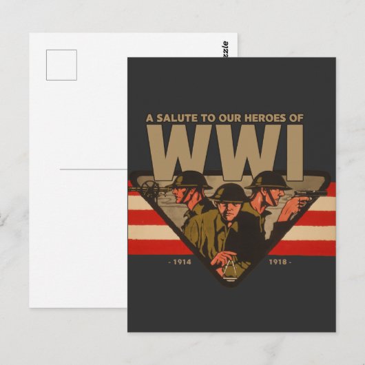 A Salute To Our Heroes of WWI  Briefkaart (Voorkant / Achterkant)