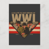 A Salute To Our Heroes of WWI  Briefkaart (Voorkant)