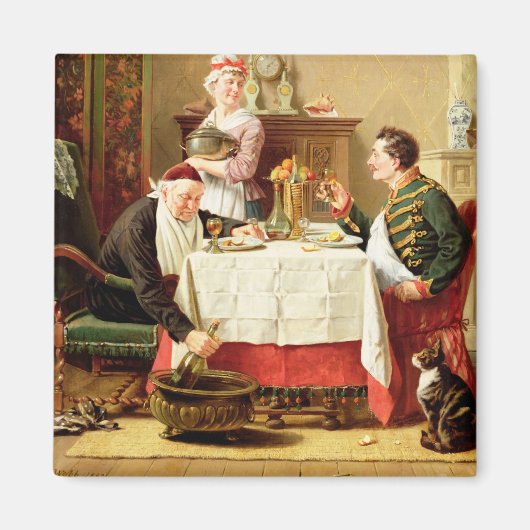 A Satisfying Meal, 1883 (olie op canvas) Magneet (Voorkant)