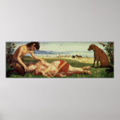 A Satyr Mourning over a Nymph, c.1495 Poster (Voorkant)